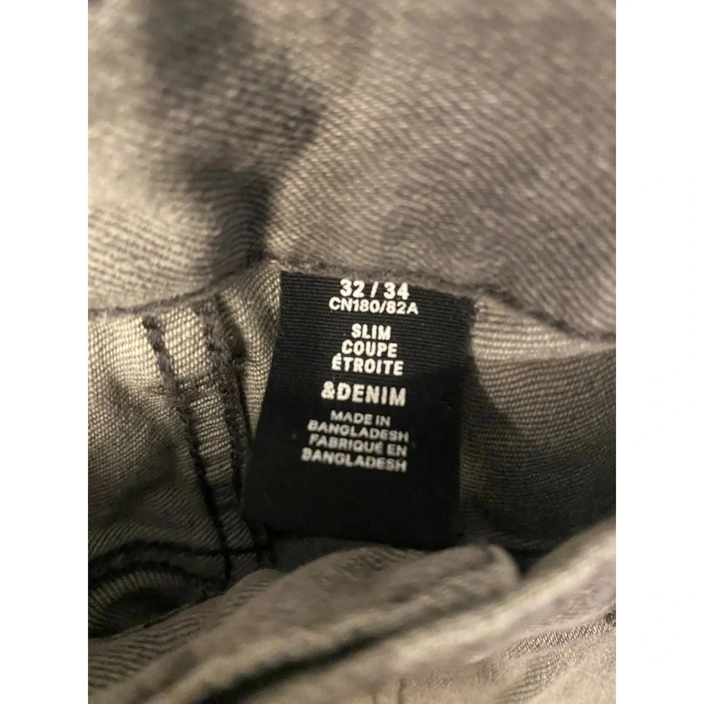H&M Men's Jeans 32x34 Gray Slim Fit Denim Pants